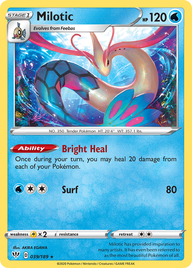 Milotic (039/189) [Sword & Shield: Darkness Ablaze] | Good Games Modbury