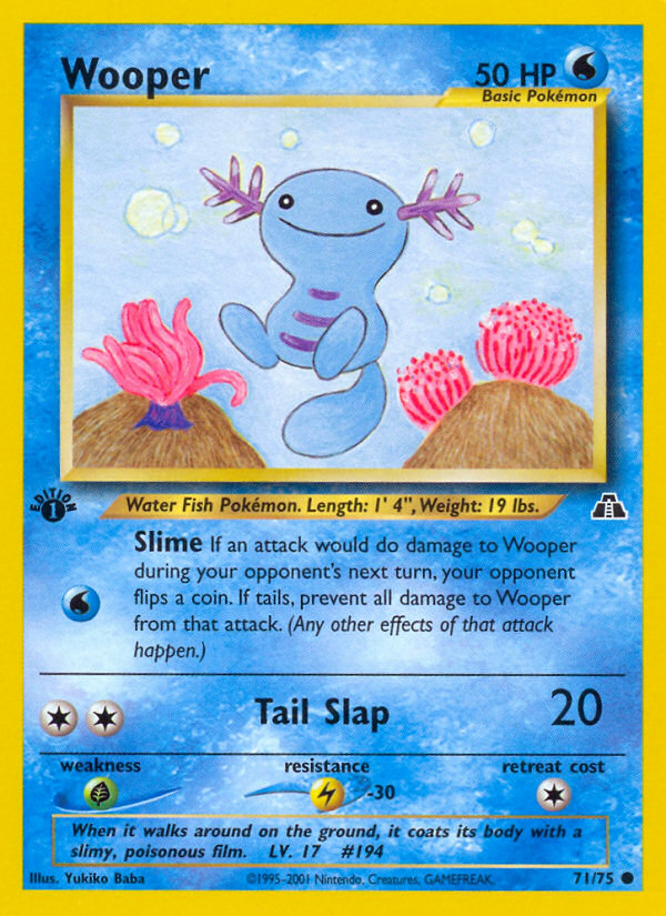 Wooper (71/75) [Neo Discovery 1st Edition] | Good Games Modbury