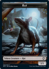 Rat // Zombie Double-Sided Token [Dungeons & Dragons: Adventures in the Forgotten Realms Commander Tokens] | Good Games Modbury