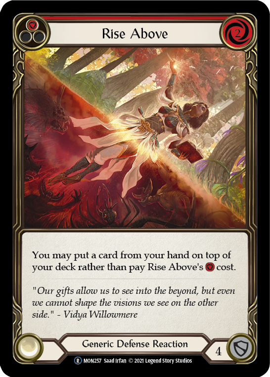 Rise Above (Red) [U-MON257-RF] (Monarch Unlimited)  Unlimited Rainbow Foil | Good Games Modbury