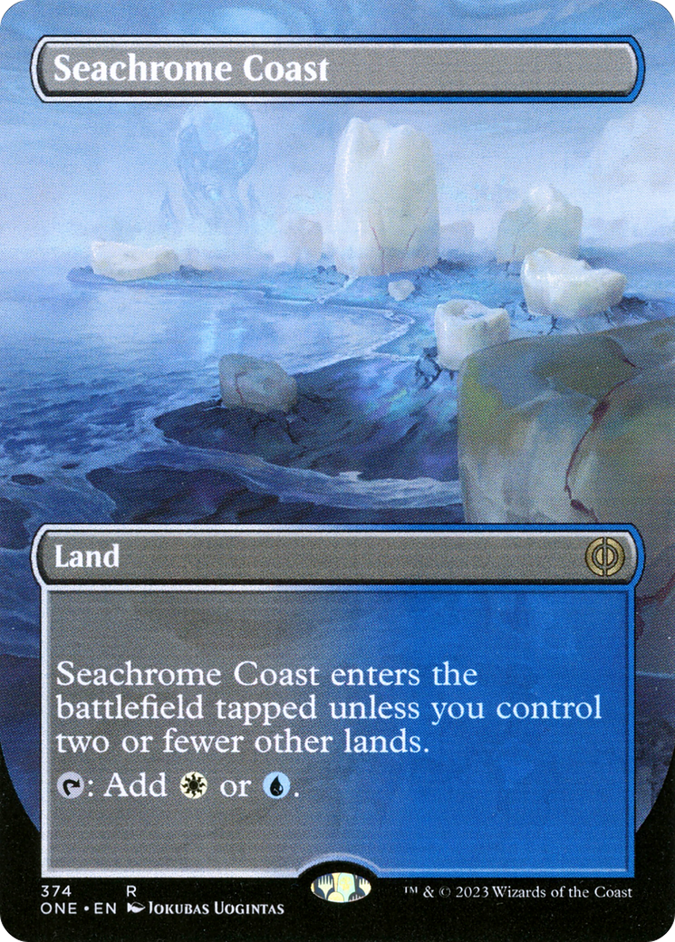 Seachrome Coast (Borderless Alternate Art) [Phyrexia: All Will Be One] | Good Games Modbury