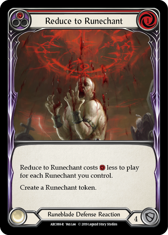 Reduce to Runechant (Red) [ARC088-R] (Arcane Rising)  1st Edition Rainbow Foil | Good Games Modbury