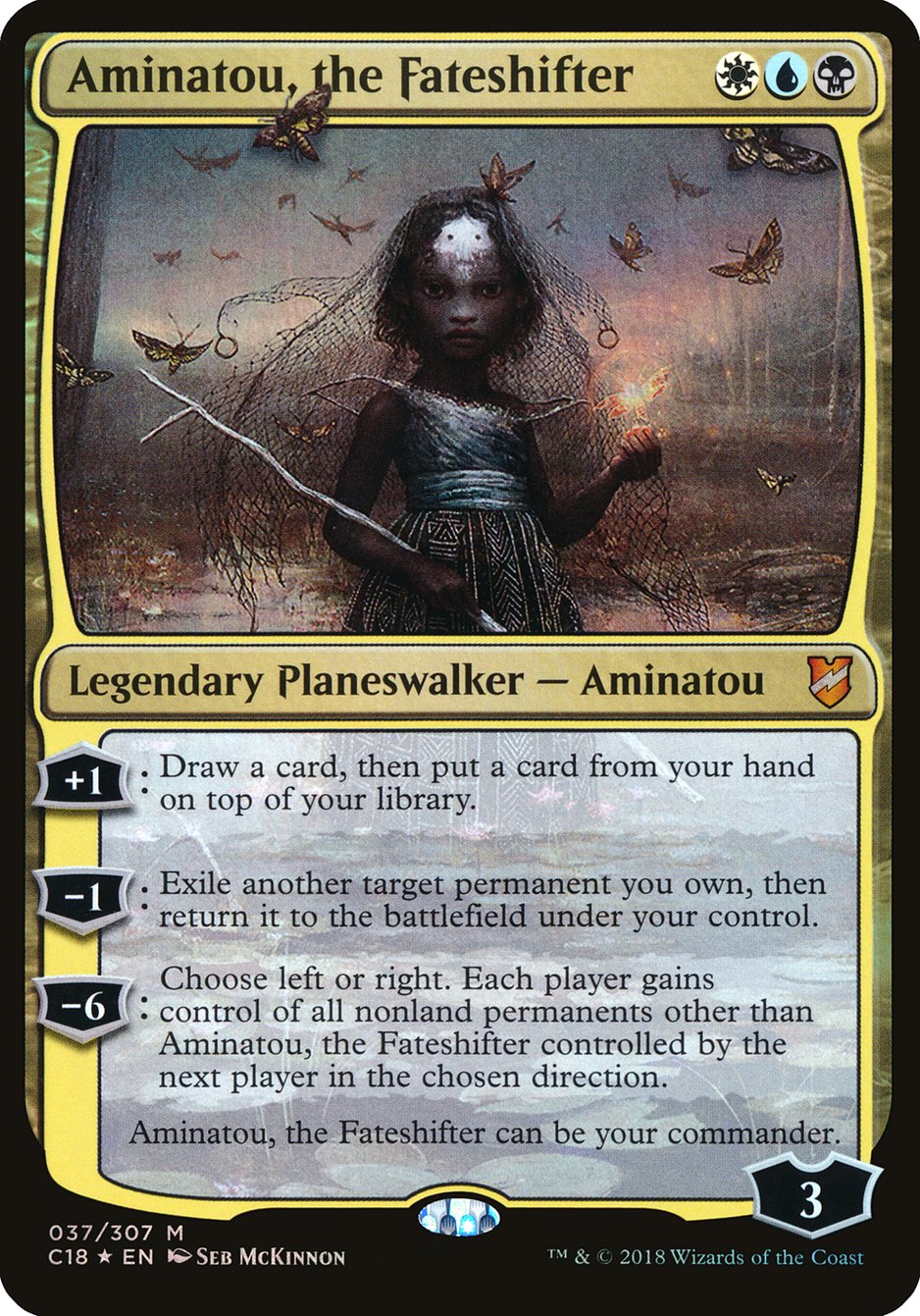 Aminatou, the Fateshifter (Oversized) [Commander 2018 Oversized] | Good Games Modbury