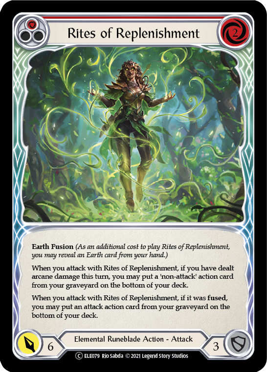 Rites of Replenishment (Red) [U-ELE079] (Tales of Aria Unlimited)  Unlimited Normal | Good Games Modbury