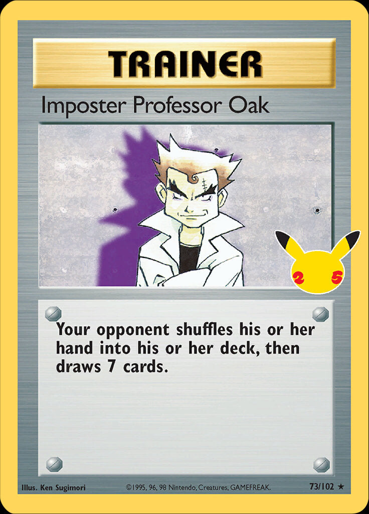 Imposter Professor Oak (73/102) [Celebrations: 25th Anniversary - Classic Collection] | Good Games Modbury