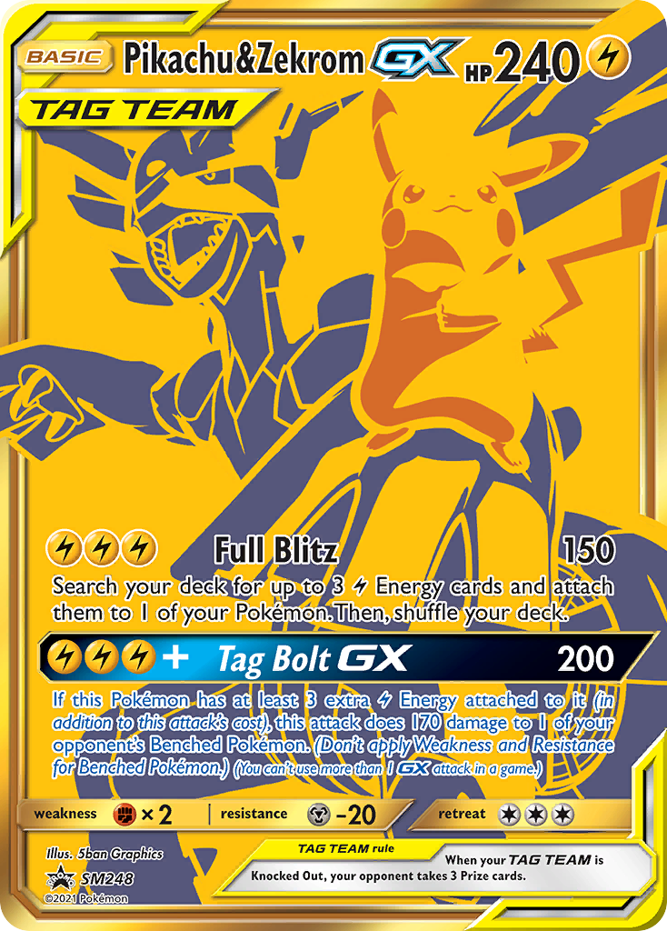 Pikachu & Zekrom GX (SM248) (Jumbo Card) [Sun & Moon: Black Star Promos] | Good Games Modbury