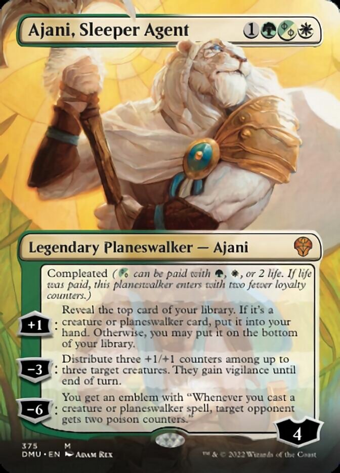 Ajani, Sleeper Agent (Borderless) (375) [Dominaria United] | Good Games Modbury