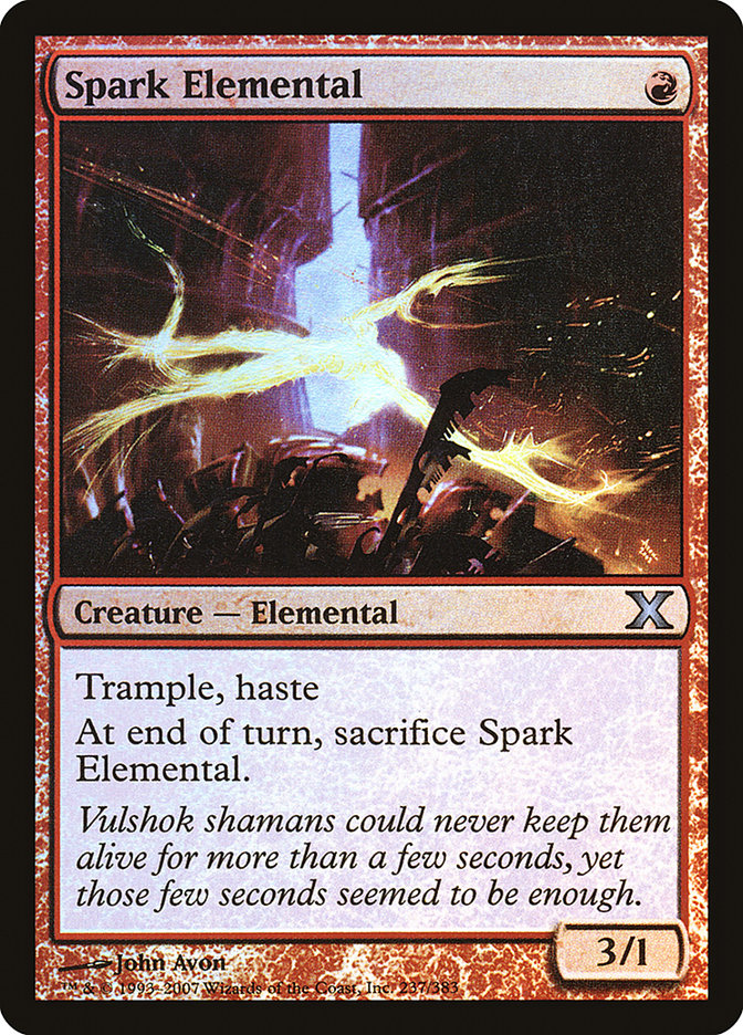 Spark Elemental (Premium Foil) [Tenth Edition] | Good Games Modbury