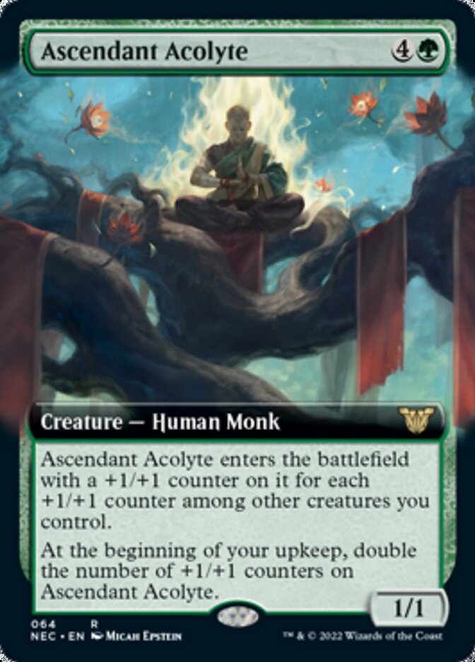 Ascendant Acolyte (Extended Art) [Kamigawa: Neon Dynasty Commander] | Good Games Modbury
