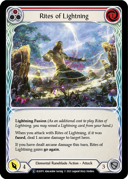 Rites of Lightning (Red) [U-ELE070] (Tales of Aria Unlimited)  Unlimited Rainbow Foil | Good Games Modbury