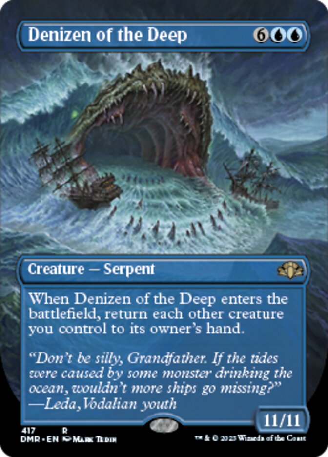 Denizen of the Deep (Borderless Alternate Art) [Dominaria Remastered] | Good Games Modbury