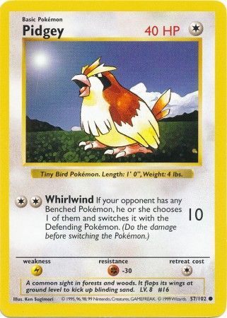 Pidgey (57/102) [Base Set Shadowless Unlimited] | Good Games Modbury