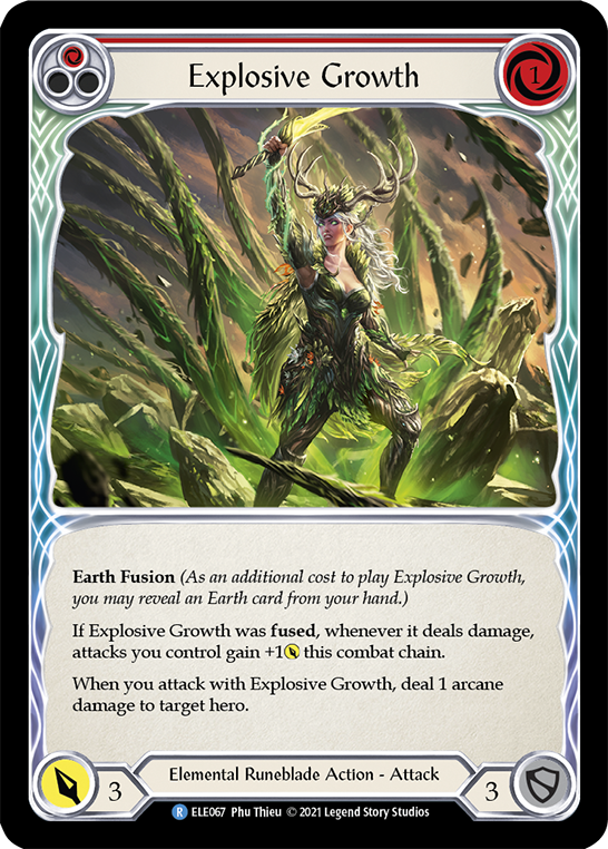 Explosive Growth (Red) [ELE067] (Tales of Aria)  1st Edition Rainbow Foil | Good Games Modbury