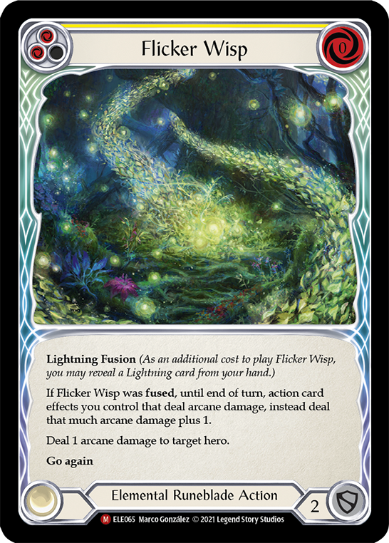 Flicker Wisp [ELE065] (Tales of Aria)  1st Edition Rainbow Foil | Good Games Modbury