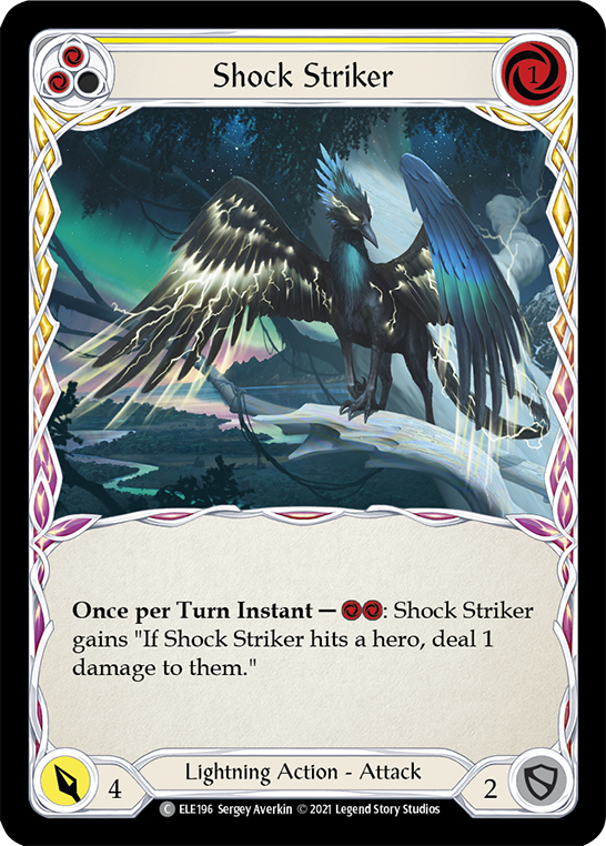 Shock Striker (Yellow) [ELE196] (Tales of Aria)  1st Edition Normal | Good Games Modbury