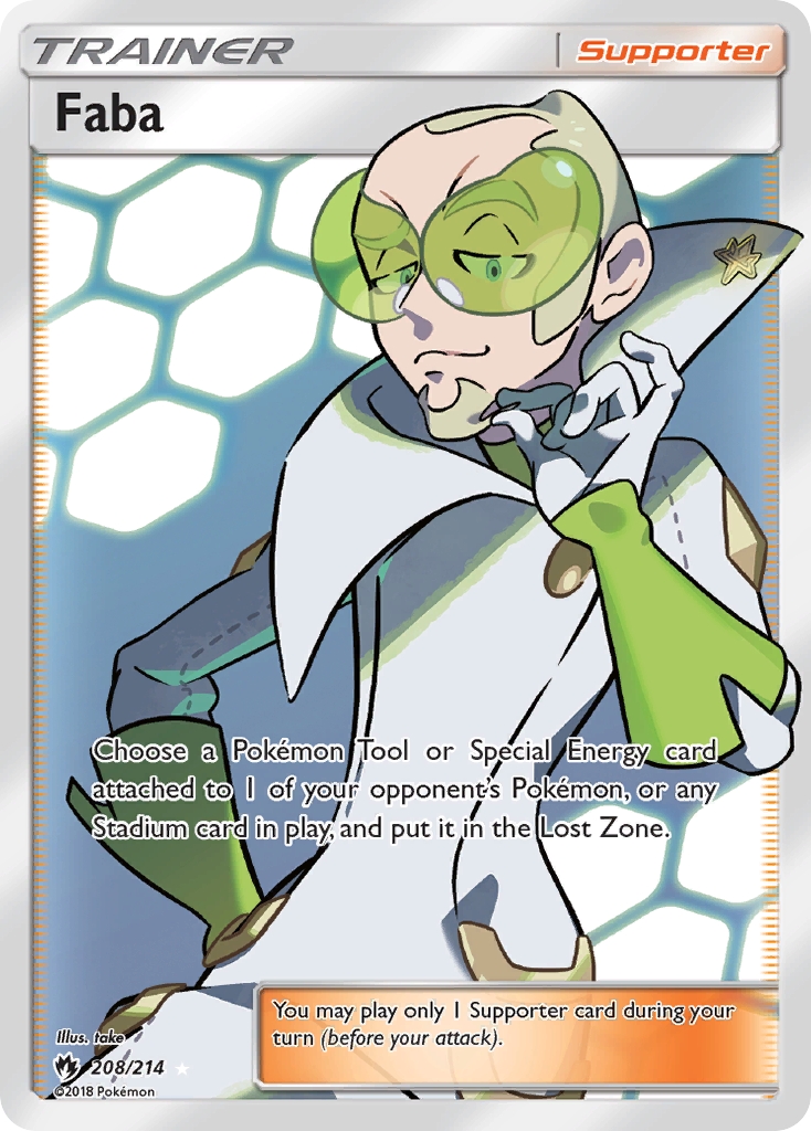 Faba (208/214) [Sun & Moon: Lost Thunder] | Good Games Modbury