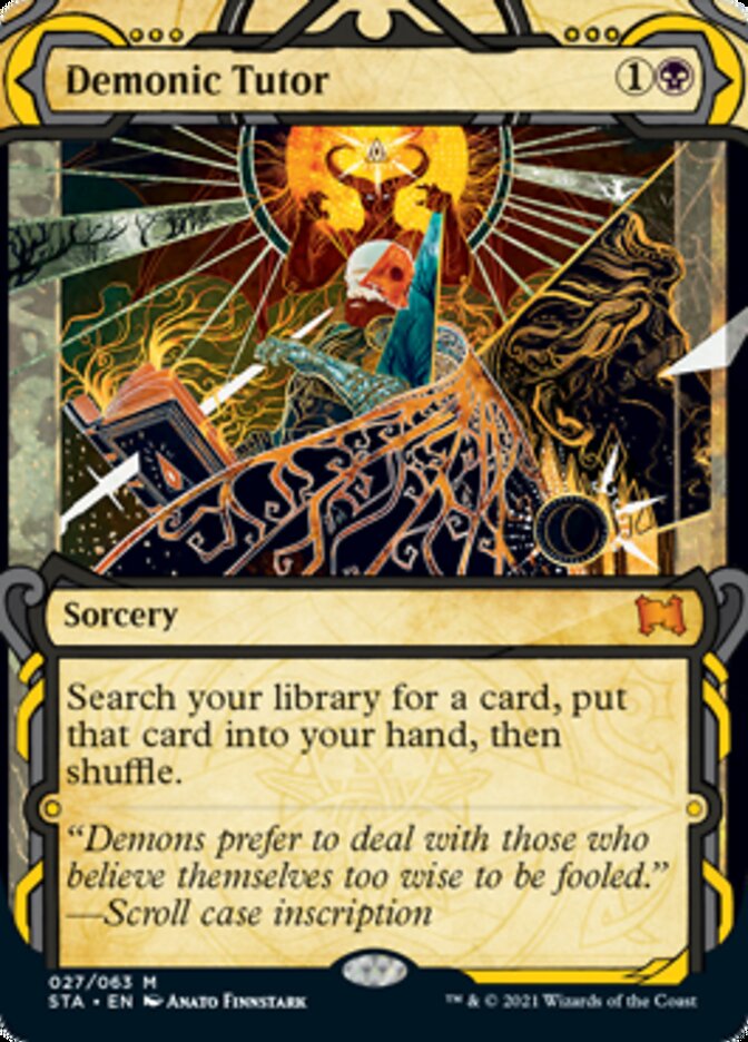 Demonic Tutor (Foil Etched) [Strixhaven: School of Mages Mystical Archive] | Good Games Modbury