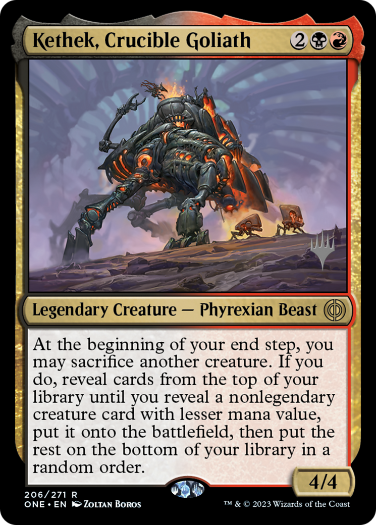 Kethek, Crucible Goliath (Promo Pack) [Phyrexia: All Will Be One Promos] | Good Games Modbury