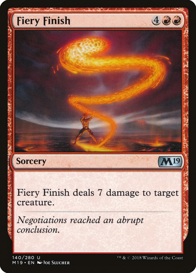 Fiery Finish [Core Set 2019] | Good Games Modbury