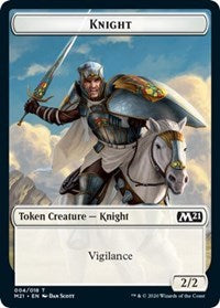 Knight // Soldier Double-Sided Token [Core Set 2021 Tokens] | Good Games Modbury