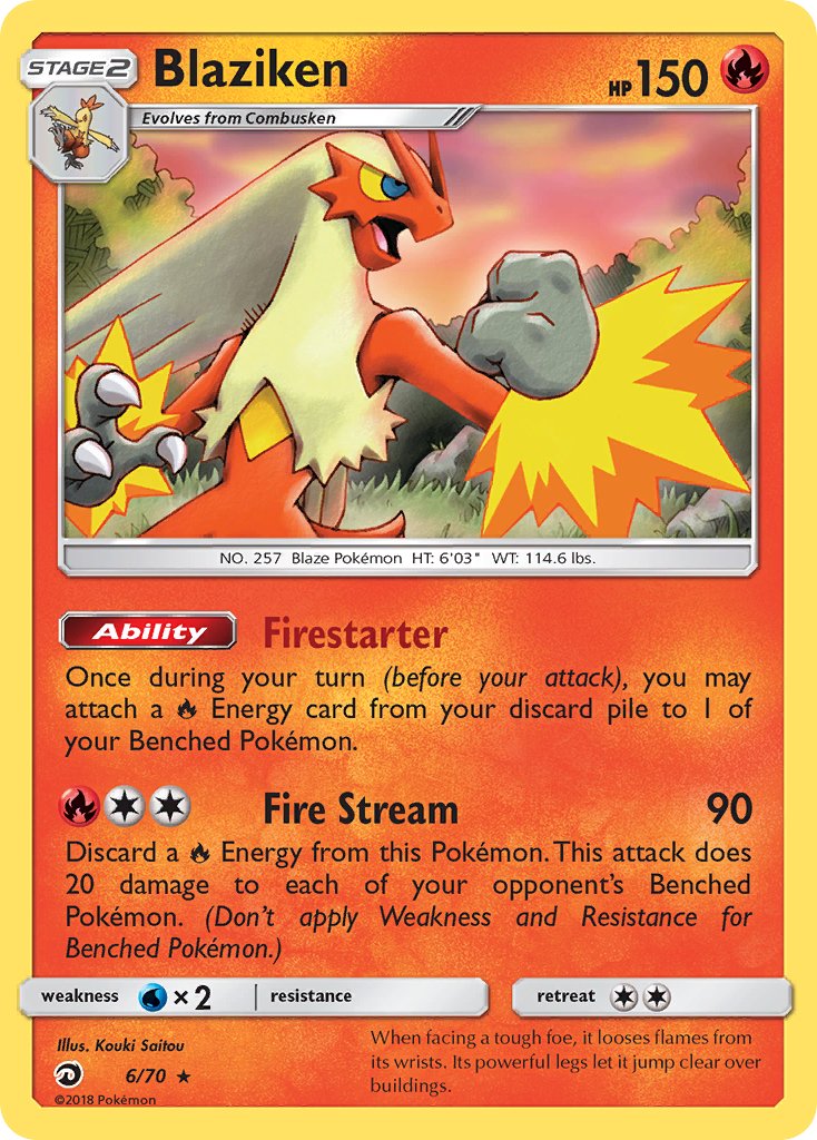 Blaziken (6/70) (Theme Deck Exclusive) [Sun & Moon: Dragon Majesty] | Good Games Modbury