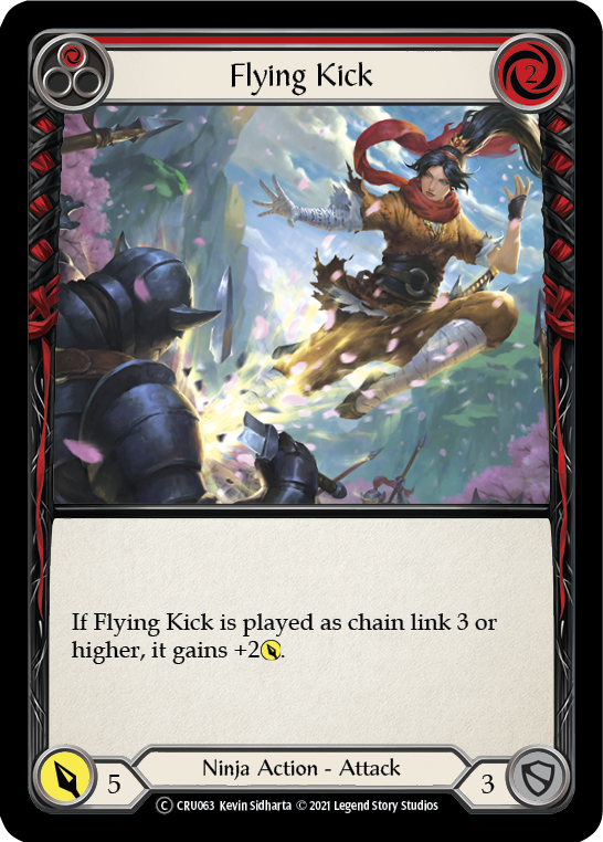 Flying Kick (Red) [U-CRU063] (Crucible of War Unlimited)  Unlimited Rainbow Foil | Good Games Modbury