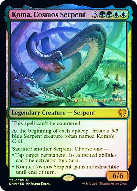 Koma, Cosmos Serpent [Kaldheim Prerelease Promos] | Good Games Modbury