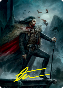Dracula, Blood Immortal Art Card (Gold-Stamped Signature) [Innistrad: Crimson Vow Art Series] | Good Games Modbury