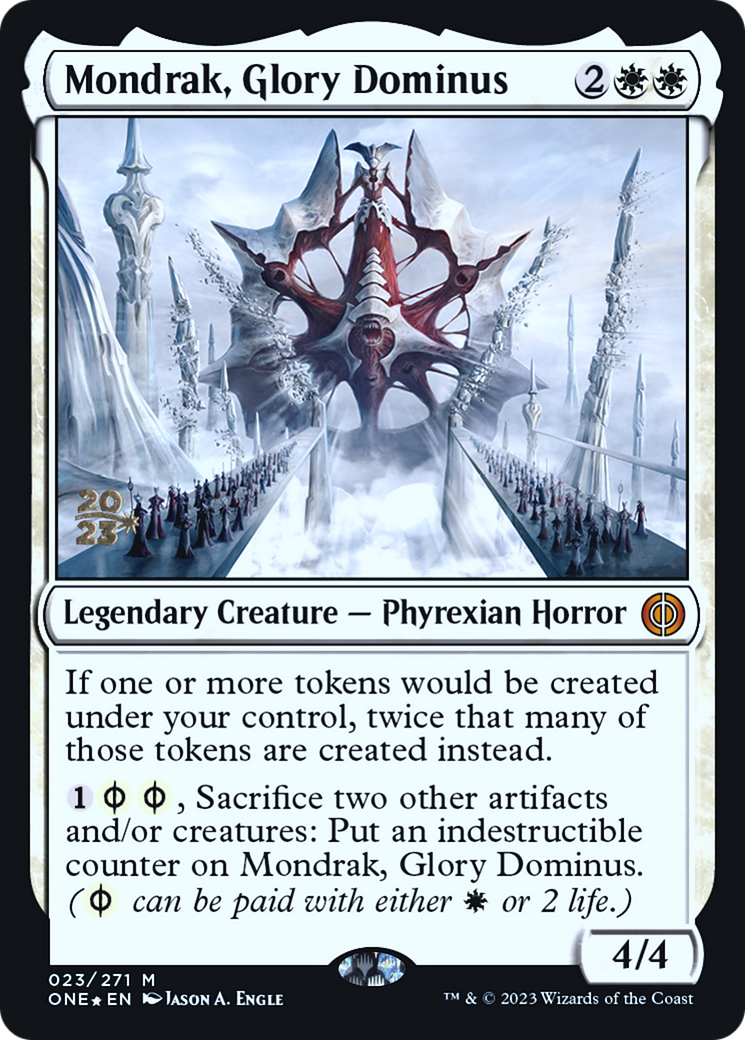 Mondrak, Glory Dominus [Phyrexia: All Will Be One Prerelease Promos] | Good Games Modbury