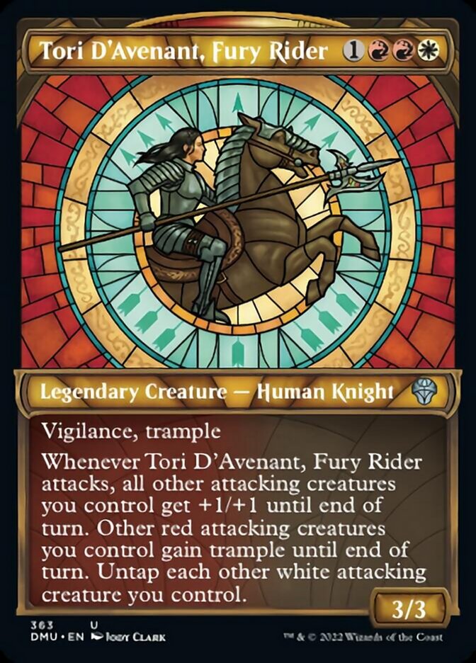 Tori D'Avenant, Fury Rider (Showcase Textured) [Dominaria United] | Good Games Modbury