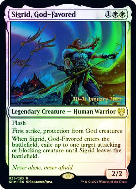 Sigrid, God-Favored [Kaldheim Prerelease Promos] | Good Games Modbury