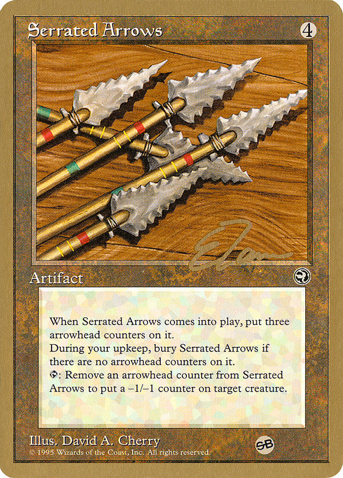 Serrated Arrows (Eric Tam) (SB) [Pro Tour Collector Set] | Good Games Modbury