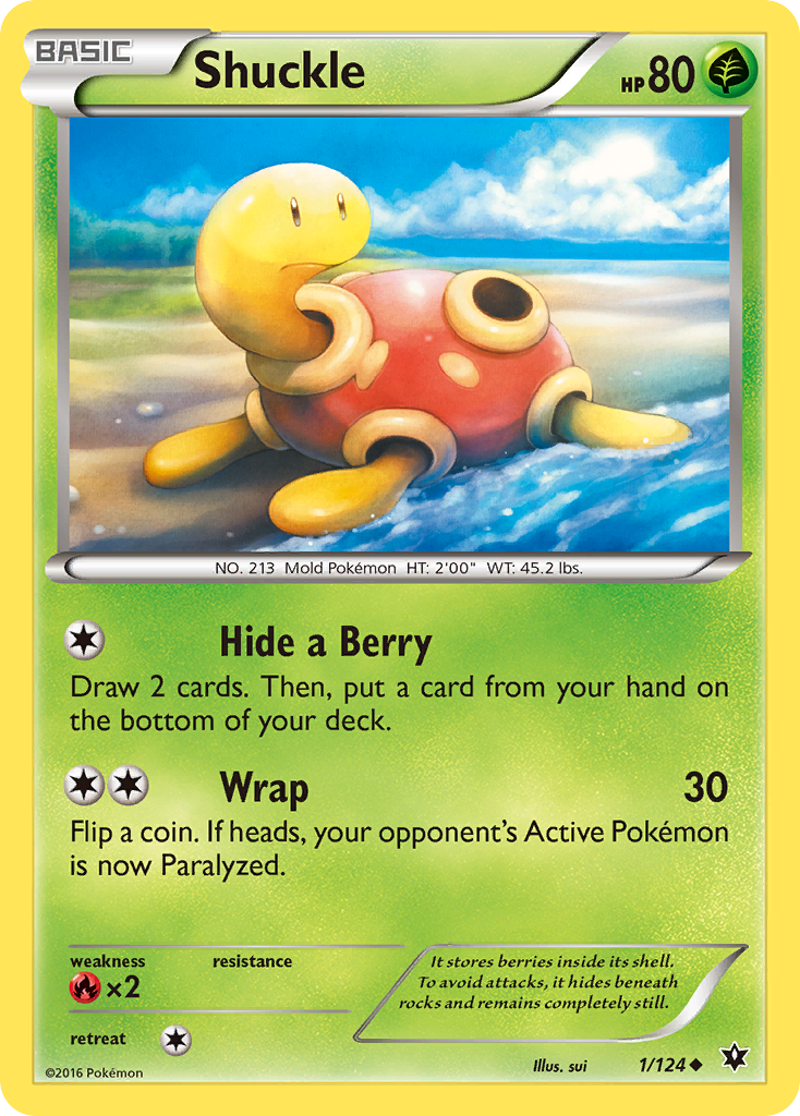 Shuckle (1/124) [XY: Fates Collide] | Good Games Modbury