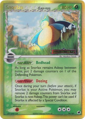 Snorlax (10/101) (Delta Species) (Stamped) [EX: Dragon Frontiers] | Good Games Modbury