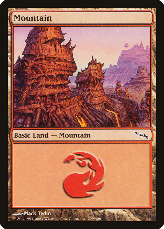 Mountain (299) [Mirrodin] | Good Games Modbury