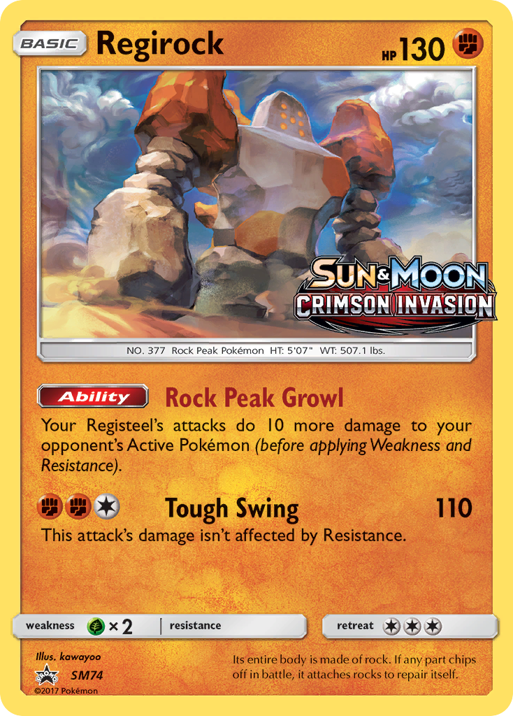 Regirock (SM74) [Sun & Moon: Black Star Promos] | Good Games Modbury