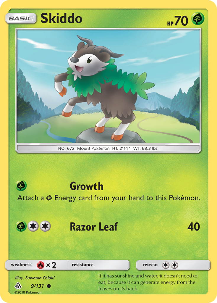 Skiddo (9/131) [Sun & Moon: Forbidden Light] | Good Games Modbury