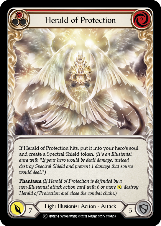 Herald of Protection (Red) [U-MON014] (Monarch Unlimited)  Unlimited Normal | Good Games Modbury
