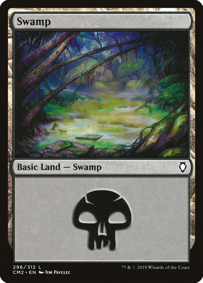 Swamp (296) [Commander Anthology Volume II] | Good Games Modbury