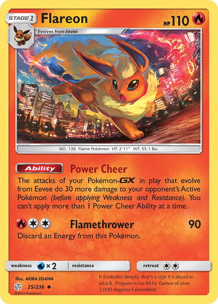 Flareon (25/236) [Sun & Moon: Cosmic Eclipse] | Good Games Modbury