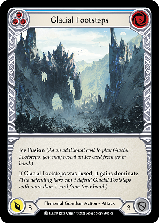 Glacial Footsteps (Blue) [ELE018] (Tales of Aria)  1st Edition Normal | Good Games Modbury