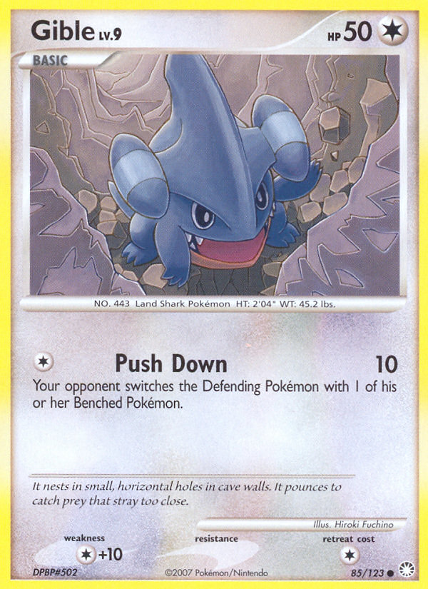 Gible (85/123) [Diamond & Pearl: Mysterious Treasures] | Good Games Modbury