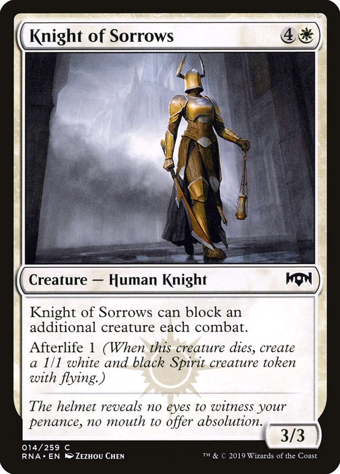 Knight of Sorrows [Ravnica Allegiance] | Good Games Modbury