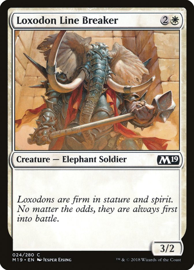 Loxodon Line Breaker [Core Set 2019] | Good Games Modbury