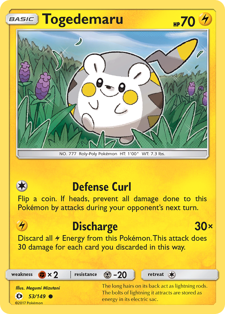 Togedemaru (53/149) [Sun & Moon: Base Set] | Good Games Modbury