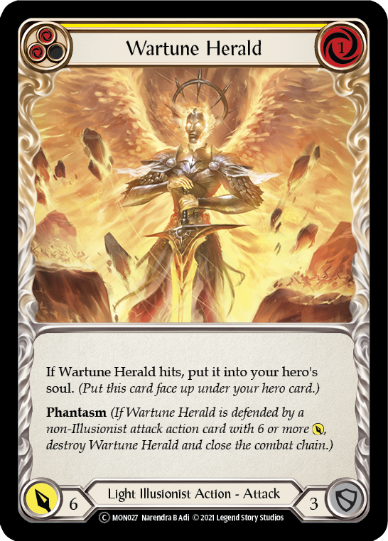 Wartune Herald (Yellow) [U-MON027-RF] (Monarch Unlimited)  Unlimited Rainbow Foil | Good Games Modbury
