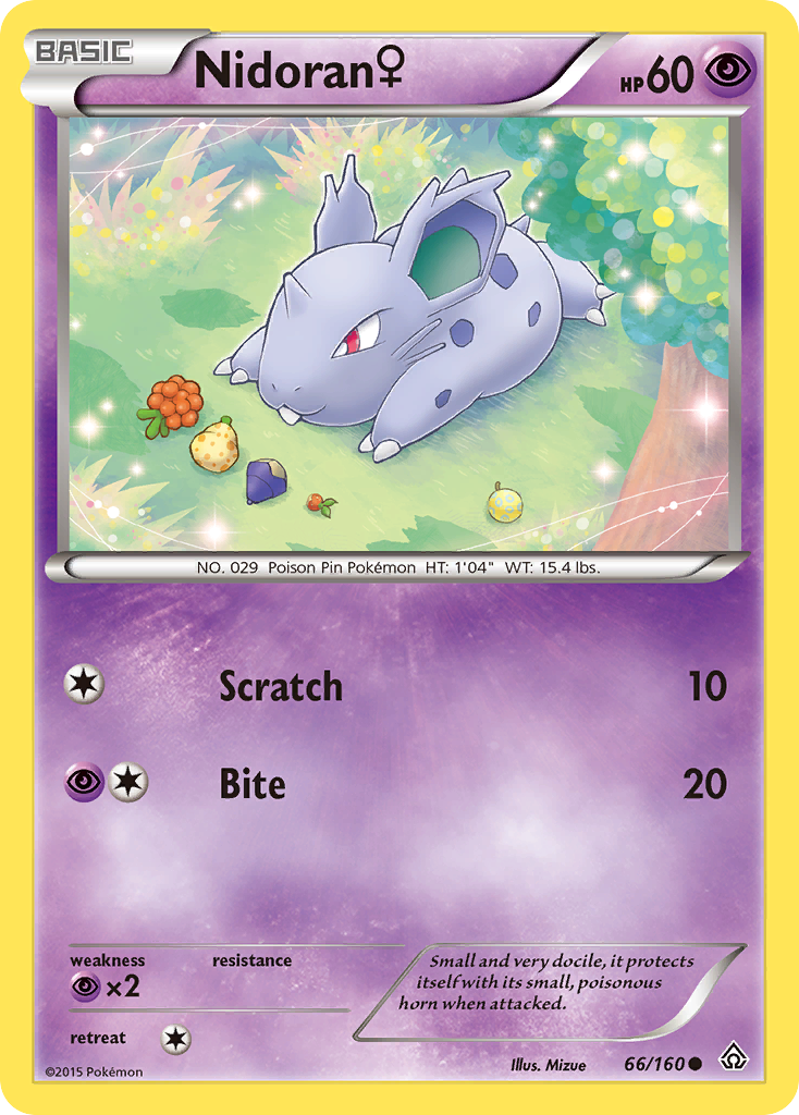 Nidoran (66/160) (Female) [XY: Primal Clash] | Good Games Modbury