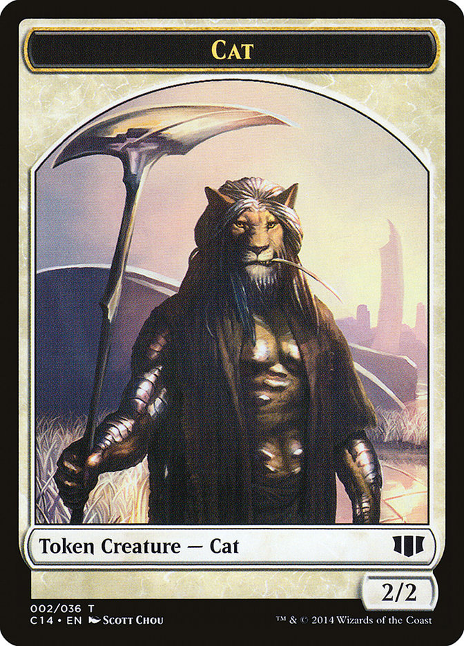 Angel // Cat Double-Sided Token [Commander 2014 Tokens] | Good Games Modbury