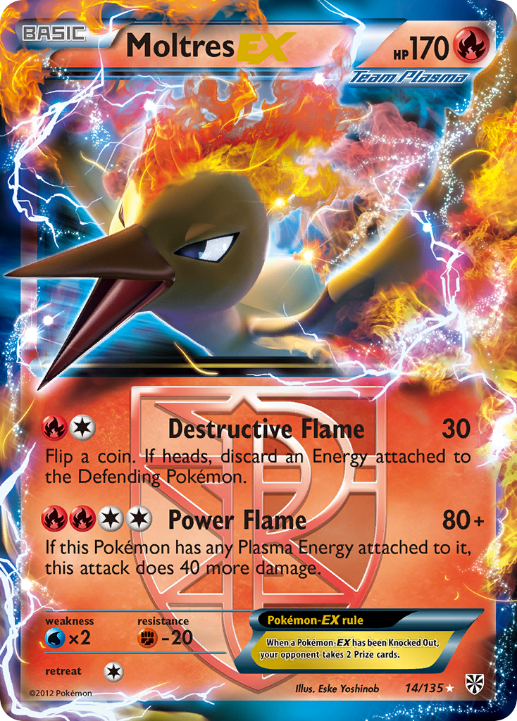 Moltres EX (14/135) [Black & White: Plasma Storm] | Good Games Modbury