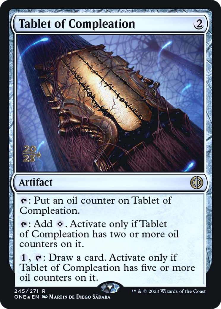 Tablet of Compleation [Phyrexia: All Will Be One Prerelease Promos] | Good Games Modbury